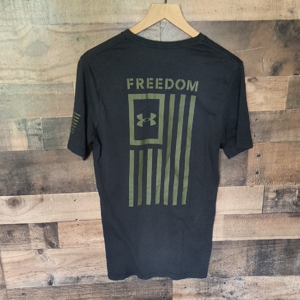 Under Armour Men's Black Freedom T-Shirt Sz Small Men